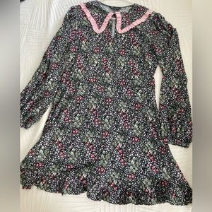 ASOS Miss Selfridge floral dress with Peter Pan collar
